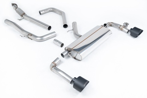 Milltek Klappen Auspuffanlage passend für Hyundai Kia i30 N Performance 2.0 T-GDi Facelift - schwarze Endrohre