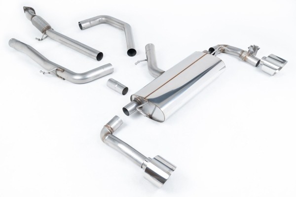 Milltek Klappen Auspuffanlage passend für Hyundai Kia i30 N Performance 2.0 T-GDi Facelift - polierte Endrohre