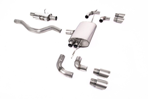 Milltek Sport Auspuffanlage passend für Land Rover / Range Defender 90 3.0 I6 P400 - gedämpft - titan Endrohre