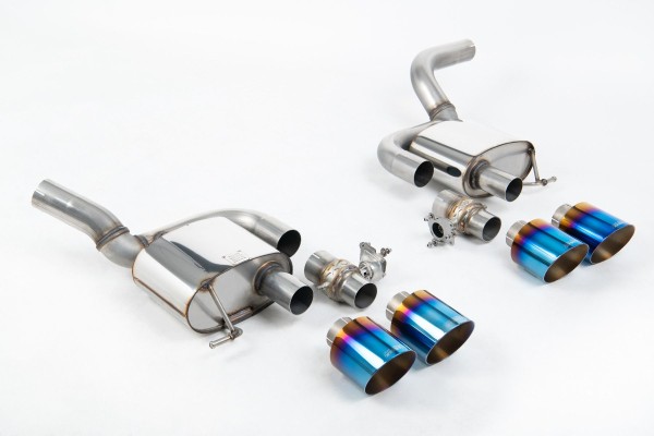 Milltek Klappen Auspuffanlage passend für Porsche Macan 2.9 V6 GTS & Turbo - titan-geflämmte Endrohre