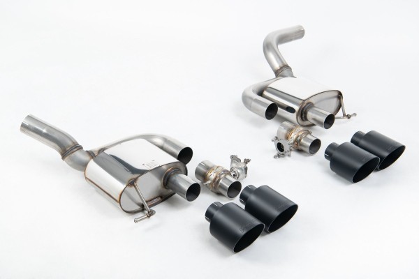 Milltek Klappen Auspuffanlage passend für Porsche Macan 2.9 V6 GTS & Turbo - schwarze Endrohre