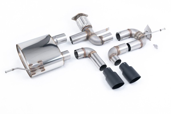 Milltek Sport Auspuffanlage passend für Renault Alpine A110S 1.8TCe - mit OE-Klappensteuerung - schwarze Endrohre