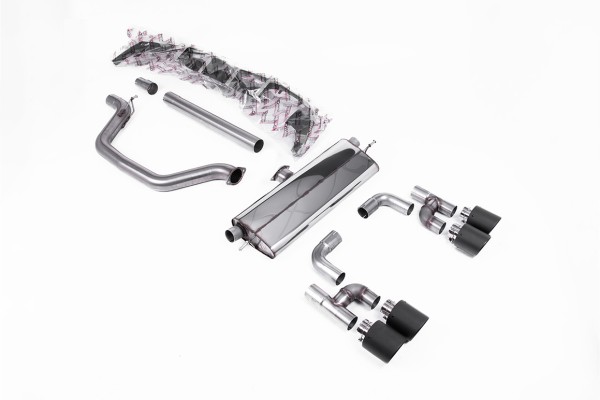 Milltek Sport Auspuffanlage passend für Volkswagen Golf Mk8 GTI ab Kat - Golf-R-Style - Road+ Version - carbon Endrohre