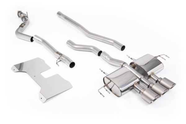 Milltek Sport Auspuffanlage passend für Honda Civic Type R FL5 2.0 i-VTEC ab Kat - ungedämpft - titan-gebürstete Endrohre