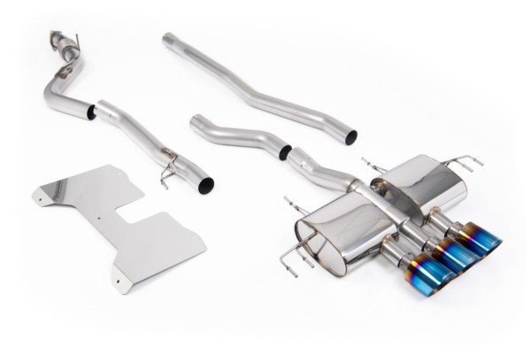Milltek Sport Auspuffanlage passend für Honda Civic Type R FL5 2.0 i-VTEC ab Kat - ungedämpft - titan-geflämmte Endrohre
