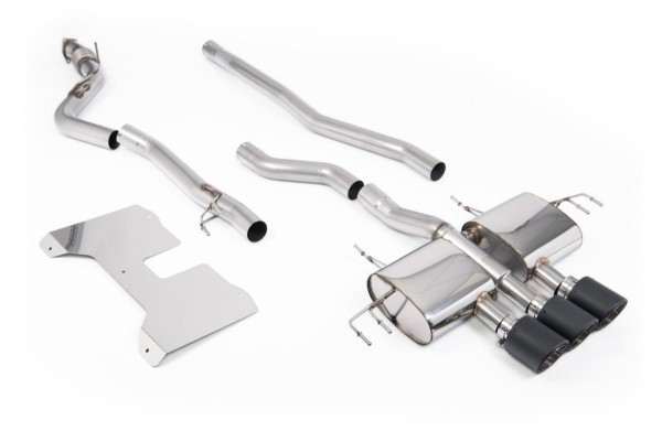 Milltek Sport Auspuffanlage passend für Honda Civic Type R FL5 2.0 i-VTEC ab Kat - ungedämpft - carbon Endrohre