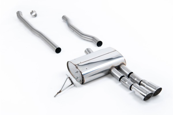 Milltek Sport Auspuffanlage passend für Mini Mk3 F55 Cooper S 2.0 Turbo ab 2014 - ungedämpft - polierte Endrohre