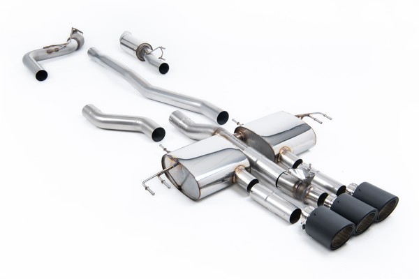 Milltek Sport Auspuffanlage passend für Honda Acura Integra Type S DE5 2.0 Turbo - teilgedämpft - carbon Endrohre