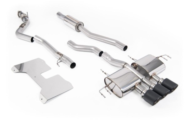 Milltek Sport Auspuffanlage passend für Honda Civic Type R FL5 2.0 i-VTEC ab Kat - teilgedämpft - carbon Endrohre