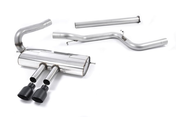 Milltek Auspuffanlage passend für Ford Focus Mk3 ST 2.0 EcoBoost - ungedämpft - schwarze Endrohre