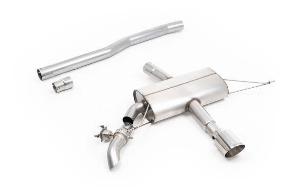 Milltek Klappen Auspuffanlage passend für Mini F66 JCW 2.0T B48 mit OPF - ungedämpft - poliertes Endrohr