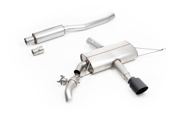 Milltek Klappen Auspuffanlage passend für Mini F66 JCW 2.0T B48 mit OPF - gedämpft - schwarzes Endrohr