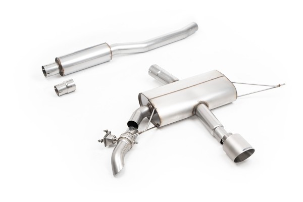 Milltek Klappen Auspuffanlage passend für Mini F66 JCW 2.0T B48 mit OPF - gedämpft - titan-gebürstetes Endrohr