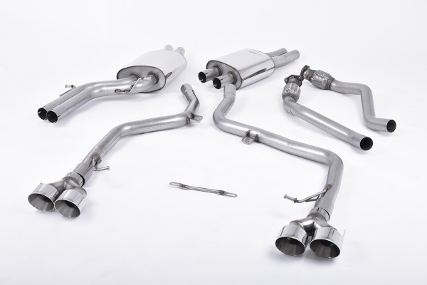 Milltek Racing Sportauspuff passend für Audi S4 & S5 3.0 B8.5 - polierte Endrohre 100 mm