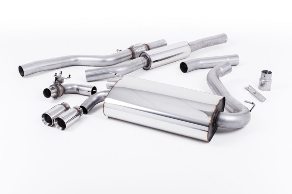 Milltek Sport Auspuffanlage passend für BMW 4 F32 428i Coupe Handschalter gedämpft - polierte Endrohre