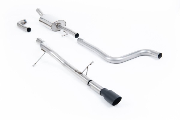 Milltek Sport Auspuffanlage passend für Ford Fiesta ST-Line Mk8 1.0T - ungedämpft - schwarze Endrohre