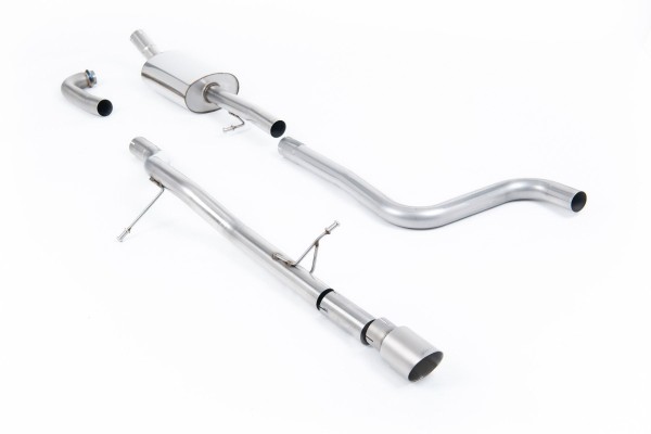 Milltek Sport Auspuffanlage passend für Ford Fiesta ST-Line Mk8 1.0T - ungedämpft - titan Endrohre