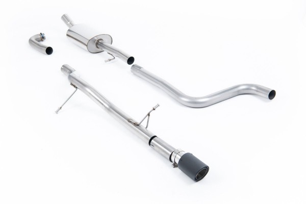 Milltek Sport Auspuffanlage passend für Ford Fiesta ST-Line Mk8 1.0T - ungedämpft - carbon Endrohre