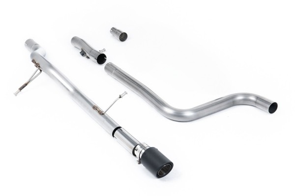 Milltek Sport Auspuffanlage passend für Ford Fiesta MK8 1.0T ab OPF - ungedämpft - carbon Endrohre