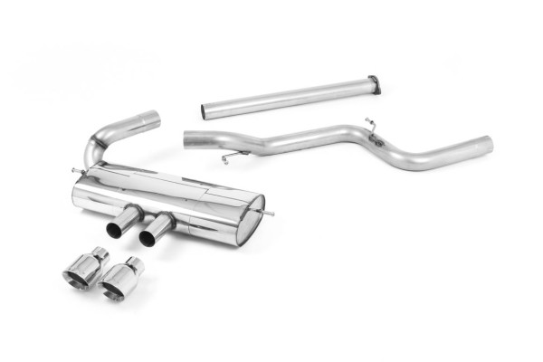 Milltek Sport Auspuffanlage passend für Ford Focus Mk3 ST 2.0 ungedämpft (non-resonated) - polierte Endrohre