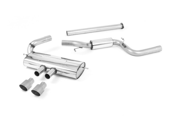 Milltek Sport Auspuffanlage passend für Ford Focus Mk3 ST 2.0 teilgedämpft (semi-resonated) - titan Endrohre