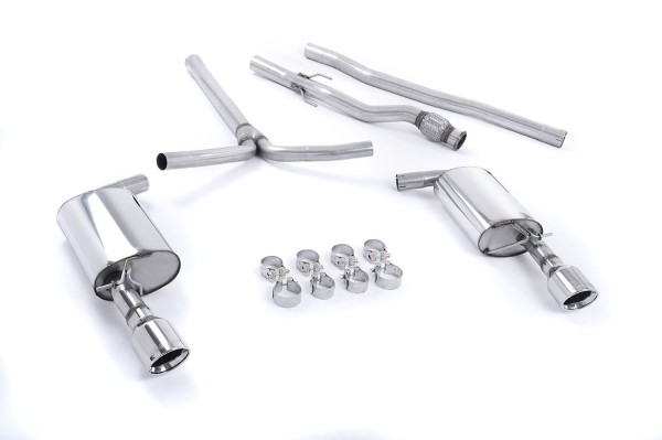 Milltek Sport Auspuffanlage passend für Mini Mk2 R55 Cooper S Clubman 1.6i Turbo - ungedämpft