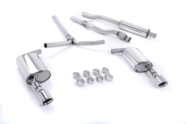 Milltek Sport Auspuffanlage passend für Mini Mk2 R55 Cooper S Clubman 1.6i Turbo - gedämpft