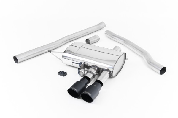 Milltek Klappen-Auspuffanlage passend für Mini Cooper Mk3 F56 S 2.0 Turbo ab Kat - schwarze Endrohre