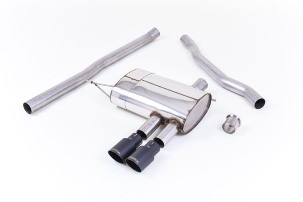 Milltek Sport Auspuffanlage passend für Mini Cooper Mk3 F56 S 2.0 Turbo LCI-Modelle mit OPF - ungedämpft - schwarze Endrohre