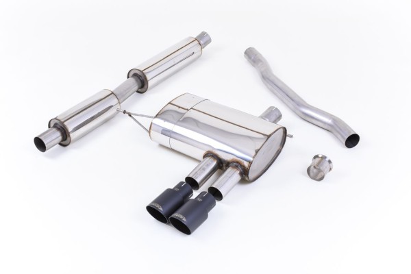 Milltek Sport Auspuffanlage passend für Mini Cooper Mk3 F56 S 2.0 Turbo - gedämpft - schwarze Endrohre