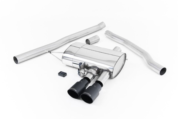 Milltek Klappen Auspuffanlage passend für Mini Cooper Mk3 F56 S 2.0 Turbo - mit Fernbedienung - schwarze Endrohre