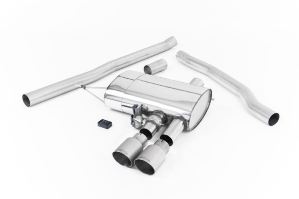 Milltek Klappen Auspuffanlage passend für Mini Cooper Mk3 F56 S 2.0 Turbo - mit Fernbedienung - titan Endrohre