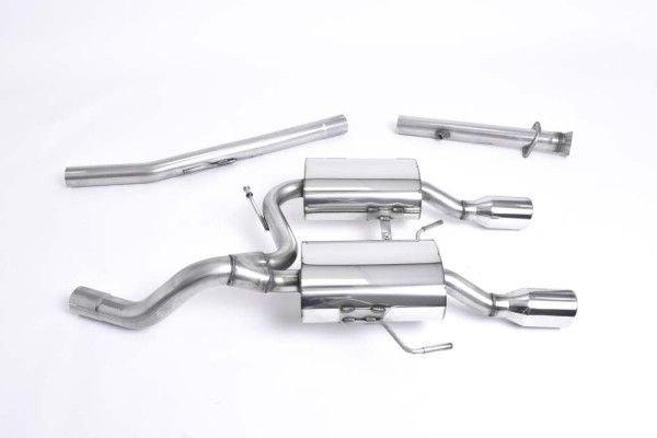 Milltek Sport Auspuffanlage passend für Renault Clio 182 2.0 16v ohne Mittelschalldämpfer & mit Katalysator-Ersatzrohr