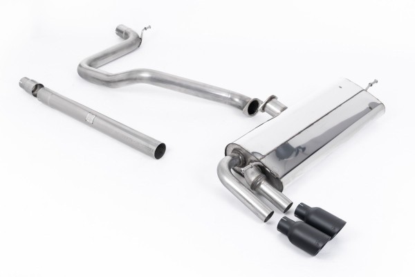Milltek Sport Auspuffanlage passend für Seat Leon FR 1.4 TSI SC ungedämpft (non-resonated) - schwarze Endrohre