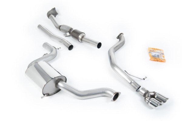 Milltek Sport Auspuffanlage passend für Volkswagen Jetta Mk6 GLI 2.0 FSI mit HJS Katalysator - polierte Endrohre