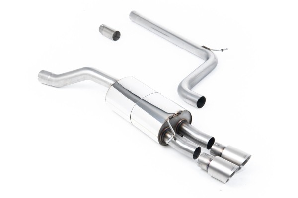 Milltek Sport Auspuffanlage passend für Volkswagen Polo GTI 2.0 TSI ohne OPF - ungedämpft - titan Endrohre